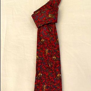 SALVATORE FERRAGAMO Silk Tie, red